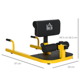 HOMCOM 3-in-1 Sissy Squat Machine with Sit-Up & Push-Up Functions – Adjustable Leg Exercise Bench for Home Gym