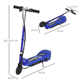 HOMCOM Folding Kids Electric Scooter with Adjustable Height & PU Wheels – Battery Powered, Ages 7-14