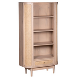 Valencia Cane & Mango Wood Bookcase – Hand-Crafted Natural Shelving for Books & Décor