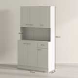 HOMCOM Freestanding Kitchen Cupboard with Doors, Drawer & Open Shelf – Storage Cabinet, Cream White