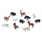 MOJO Mini Woodland Animal Figures Playset – 12-Piece Mini Worlds Tube Set