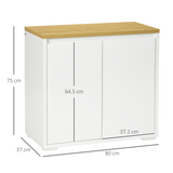 HOMCOM Double Door Sideboard Cabinet with Adjustable Shelf – Living & Dining Room Storage