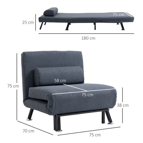 Close-up of the powder-coated frame on the HOMCOM futon sofa bed