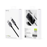 Wyeflow USB-A to USB-C 65W Fast Charging & Data Cable with LED Display – CarPlay Compatible, 1m, Black