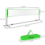 SPORTNOW Badminton Net Set with Height Adjustable Net, Rackets & Balls – Pickleball & Volleyball Garden Game