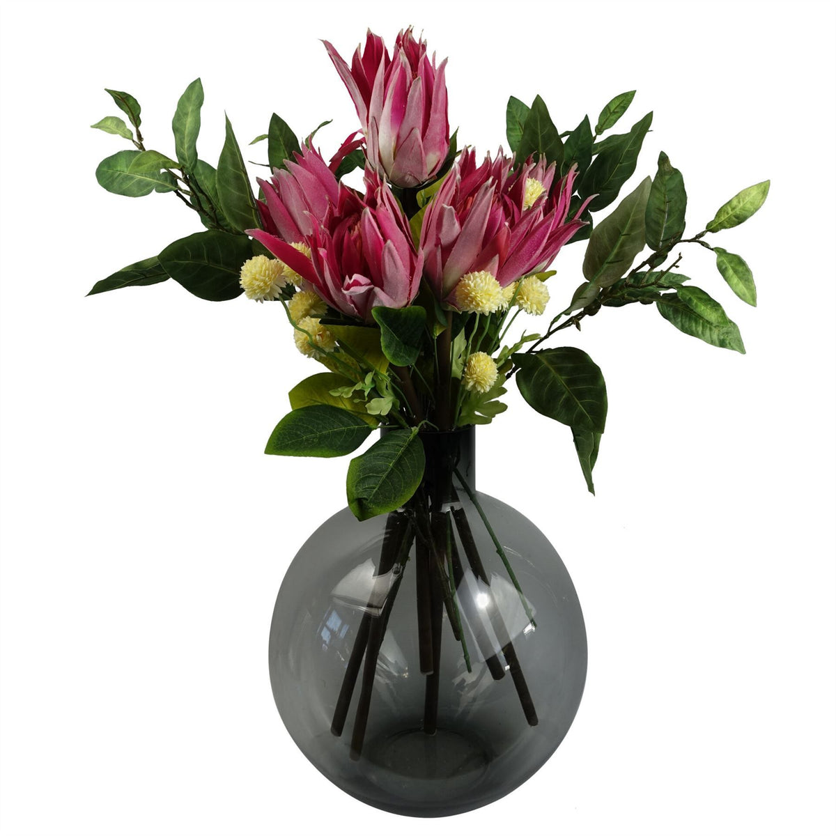 Leaf Large Artificial Ficus Foliage Branch with Printed Silk Leaves and Wired Stem – 90cm Home Decor