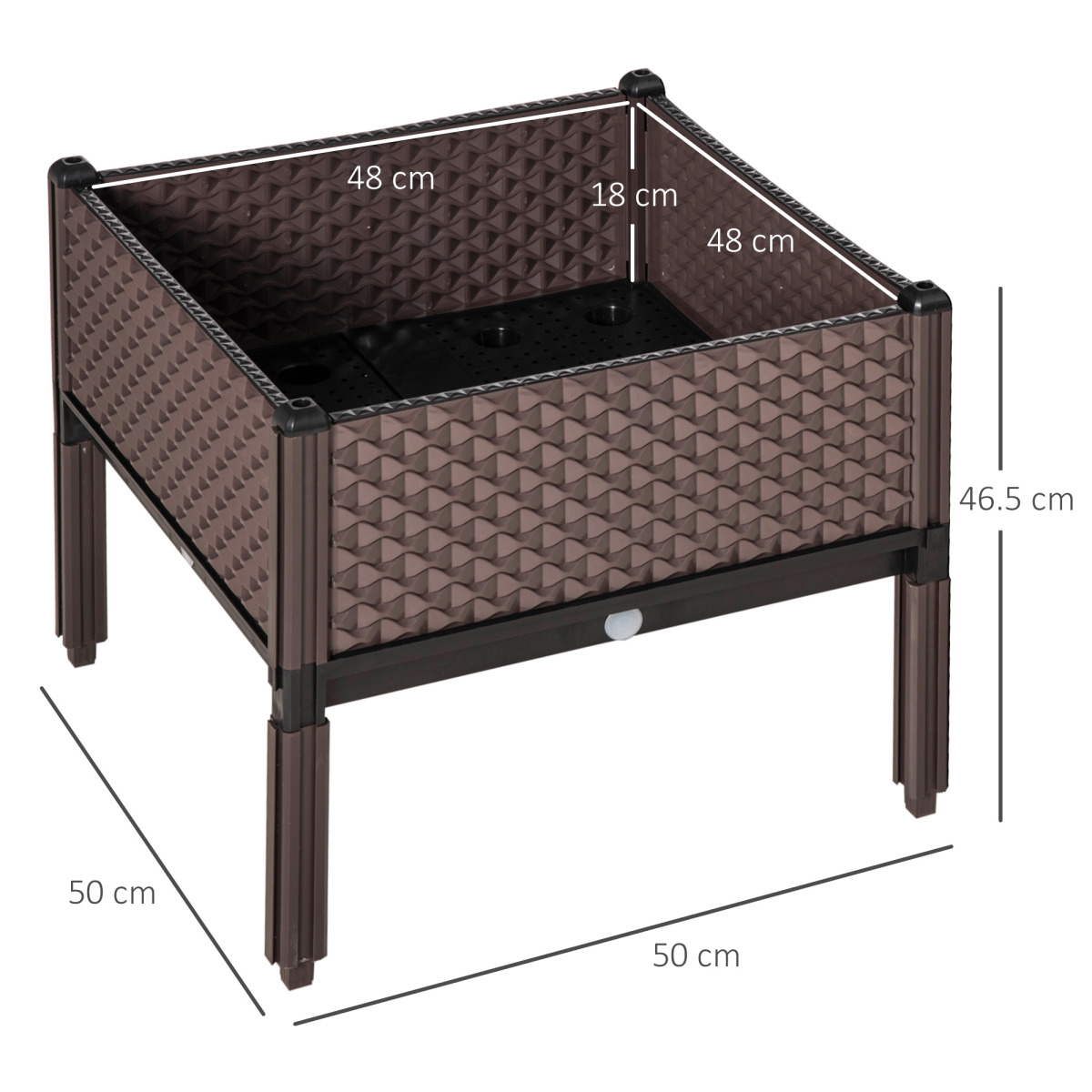 Outsunny Set of 2 Raised Garden Beds with Self-Watering Disc & Drainage – Elevated Planter Boxes