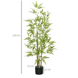 HOMCOM Artificial Plant Bamboo Artificial Tree Height 120 cm with Pot