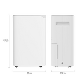 HOMCOM 20L/Day Compact Dehumidifier with 24H Timer – Space-Saving Damp Control for Home & Laundry