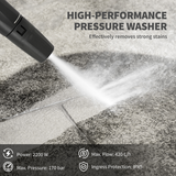 Outsunny 2200W Power Washer with 170 Bar Pressure, Adjustable Nozzle and Hose Reel – Snow Foam Bottle Included
