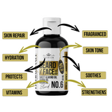 LIVFRAGRANCE Beard & Face Oil Blend No.6 50ml – Fresh Citrus & Spicy Amber with Almond, Jojoba & Argan