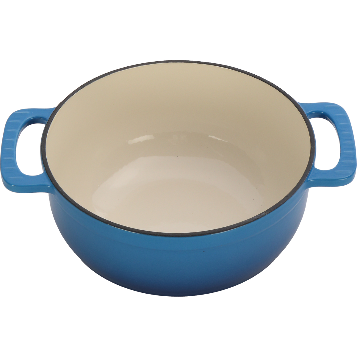 Cast Iron 6QT Enamel Cooking Pot with Lid and Two Silicone Gloves – Casserole Dutch Oven, Gradient Blue