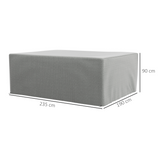 Outsunny Large Patio Furniture Cover, 235 x 190 x 90cm Heavy-Duty Polyethylene – Weatherproof Protection, Grey