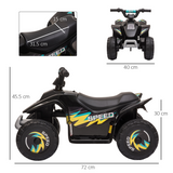 HOMCOM 6V Kids Electric Ride-On Car with Big Wheels, Forward and Reverse – Toddler Car for 18-36 Months, Black