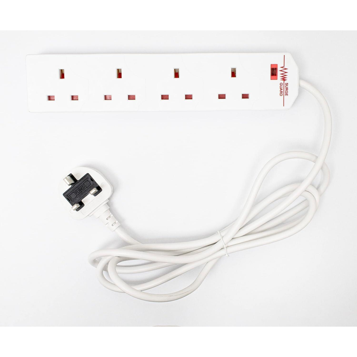 Daewoo 4 Socket Individually Switched Extension Lead with Neon Indicator – 2m Cable