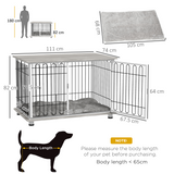 PawHut Dog Crate Furniture End Table with Soft Cushion & Lockable Door – Indoor Kennel for Dogs up to 35kg