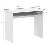 HOMCOM Compact Study Desk Workstation, 90 x 50cm with Sturdy Particle Board Top – Home Office, White