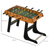 HOMCOM Folding Football Table with Scoreboards & Foam Grip Handles – Space-Saving Foosball Game Table