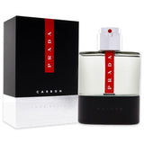 Prada Luna Rossa Carbon Eau de Toilette Spray 100ml – Fresh & Citrus, Aromatic Fragrance for Men