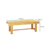 Outsunny 2-Seater Solid Fir Wood Garden Bench – Weather Resistant Outdoor Patio Seat with Foot Rest
