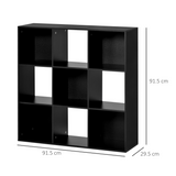9 Cube Storage Cabinet Bookcase – Bookshelf Organiser for Home, Office or Study, Black