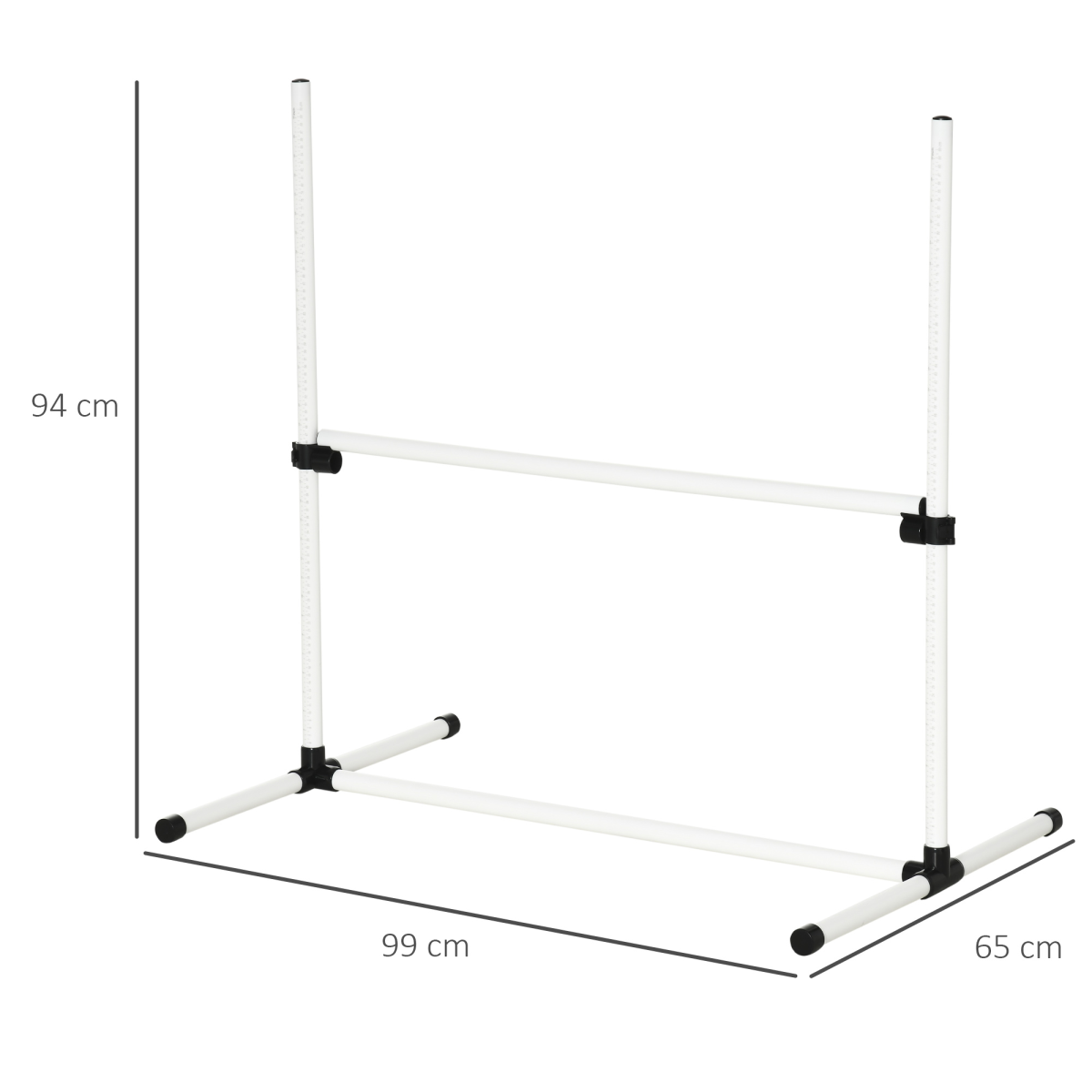 Pawhut Dog Agility Set with Adjustable Jumps and Carrying Case – Free-Standing Training Obstacle Course