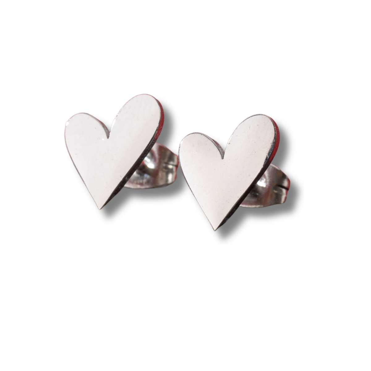 Aye Do Gifts Tilted Heart Stud Earrings in Hypoallergenic Stainless Steel – Gift for Mum, Daughter or Sister