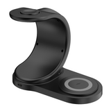 WYEFLUX 3-in-1 Magnetic Wireless Fast Charging Station for Phone, Earbuds & Apple Watch, Black