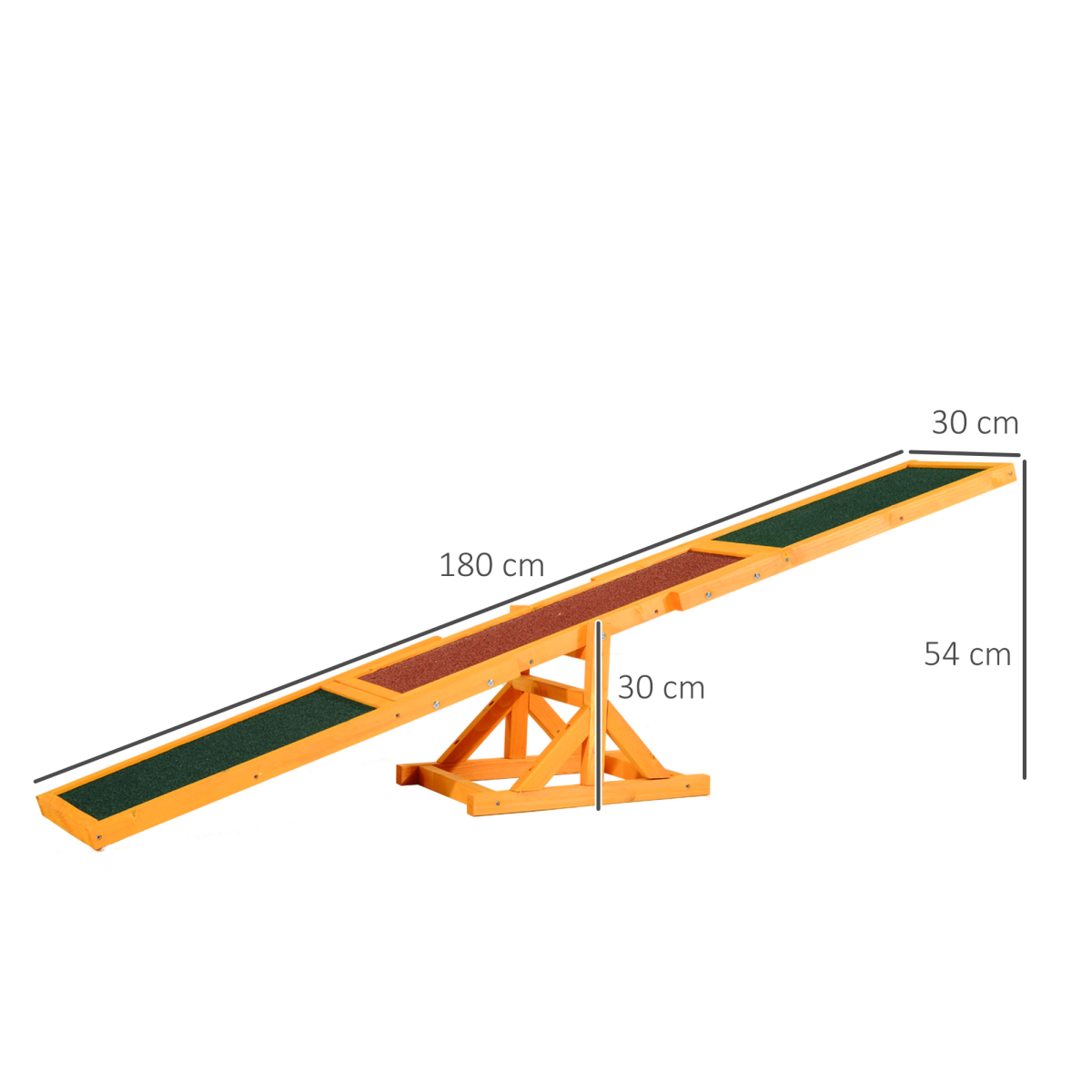 Pawhut Wooden Dog Seesaw Agility Training Equipment with Anti-slip Surface – Outdoor Pet Exercise
