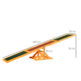 Pawhut Wooden Dog Seesaw Agility Training Equipment with Anti-slip Surface – Outdoor Pet Exercise