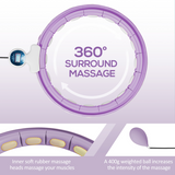 Weighted Hula Hoop with 400g Gravity Ball & Digital Counter – Adjustable 16-Section Fitness Hoop, Purple