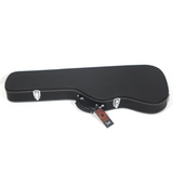 High Grade Electric Guitar Hard Case with Plush Lining and Chrome Latches – Microgroove Finish, Black