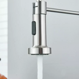 Monobloc Kitchen Sink Mixer Tap with Pull-Out Hose Spray – Single Lever, 360° Swivel Spout, Brass Body