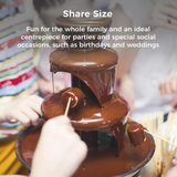 Tower Chocolate Fountain, 90W 3-Tier Electric Fountain with Heated Base – Party Dipping Fun, Red (T19051RD)