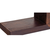 Toko Dark Mango Wood S-Shaped Display Unit – Open Shelving for Books and Décor