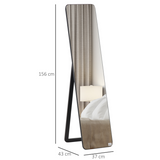 Full Length Mirror Free Standing or Wall Mount Dressing Bedroom Black