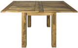 Artisan Furniture Solid Wood Granary Butterfly Extending Dining Table – Seats 2 to 6, Hand-Distressed Finish, Beige