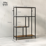 4-Tier Open Bookcase & Display Shelf – Versatile Plant Stand & Room Divider