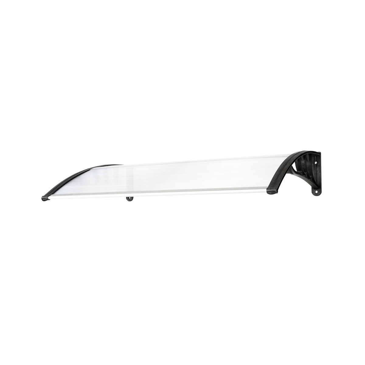 Door and Window Rain Cover Eaves Canopy, 120 x 80cm – Polycarbonate Shelter, Aluminium Bracket, White