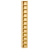 Tall 12-Tier CD & DVD Storage Tower – Holds 204 CDs, Blu-rays & Games, Pine Effect