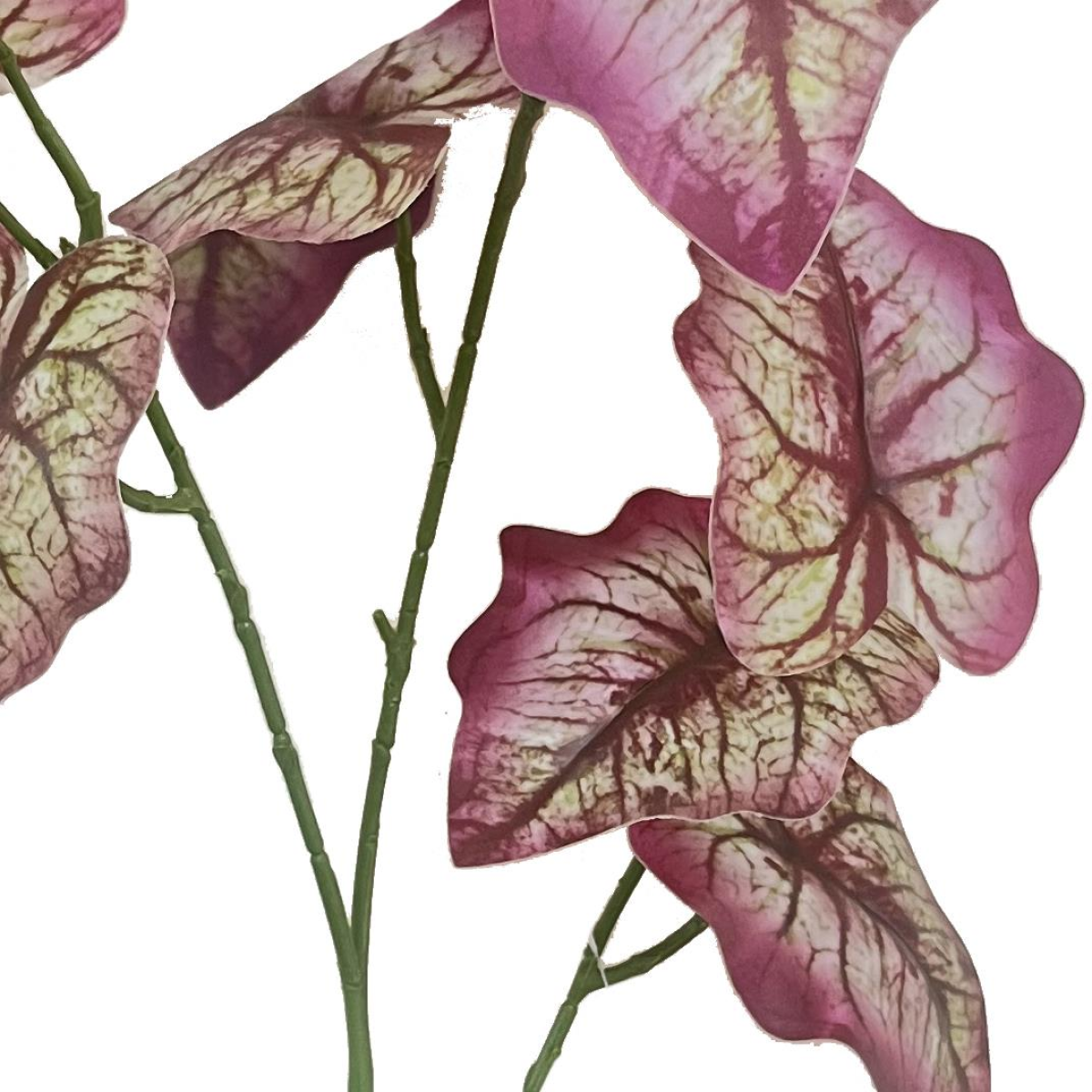 Leaf Pack of 6 Artificial Purple Leaf Foliage Stems, 85cm with Wired Stem – Faux Greenery for Vases & Displays