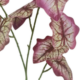 Leaf Pack of 6 Artificial Purple Leaf Foliage Stems, 85cm with Wired Stem – Faux Greenery for Vases & Displays