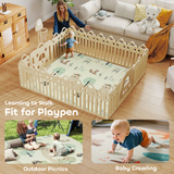 Foldable Baby Play Mat – Reversible Animal Foam Crawling Mat, 196 x 176 cm