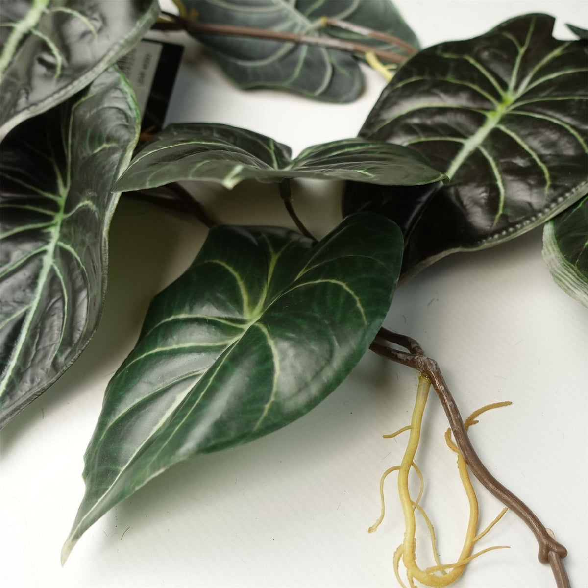 120cm Artificial Hanging Trailing Plant Alocasia Dragon Scale Dark