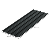 Outsunny Pack of 12 Galvanised Steel Roofing Sheets with Pre-Drilled Holes – Shed & Greenhouse Cladding, Dark Grey
