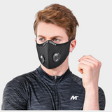 Reusable Half Face Mask with Activated Carbon Filters & Exhaust Valves – Cycling, Running and Outdoor Sports