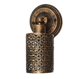 LEDSone Vintage Industrial Brushed Copper Cage Wall Light – Retro Loft Porch Wall Sconce, E27