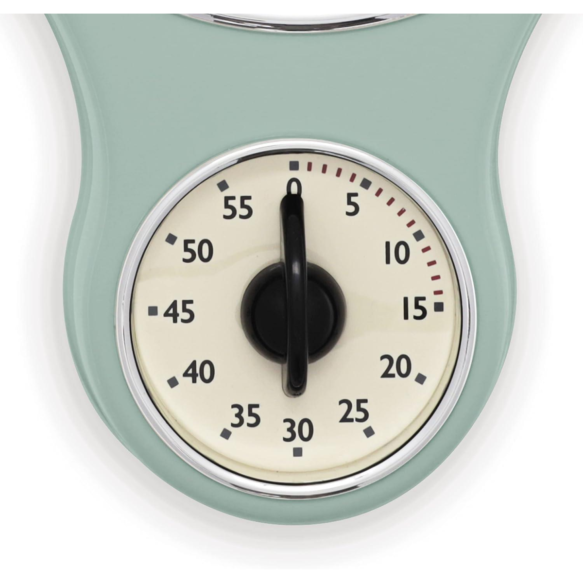 Acctim Kitchen Time 20cm Timer Quartz Retro Style Domed Glass Lens Sage Wall Clock