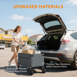 Folding Hand Truck with Flat Back & Side Pockets – Heavy Load Trolley for Home, Garage and Workplace