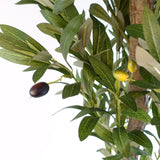 Leaf 120cm Artificial Olive Tree with Natural Wooden Trunk – Realistic Silk Foliage, Weighted Pot
